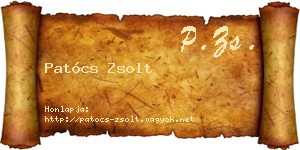 Patócs Zsolt névjegykártya